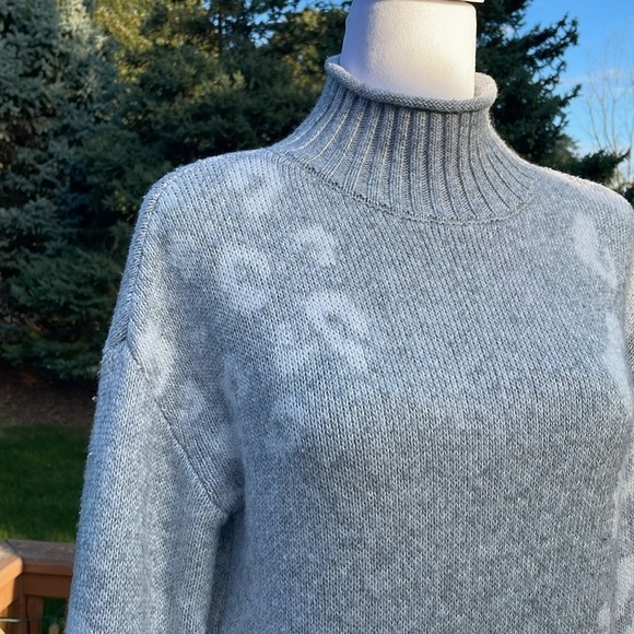 Nine West Ladies Turtleneck Sweater Pullover sz XS Balloon Sleeves EUC Gray - Picture 1 of 16
